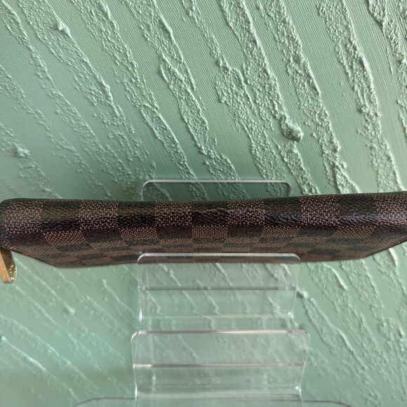 Louis Vuitton Damier Brown Checked Long Zip Wallet - Picture 7 of 9